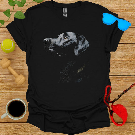 Black Labrador Portrait Graphic Dog Lover Shirt