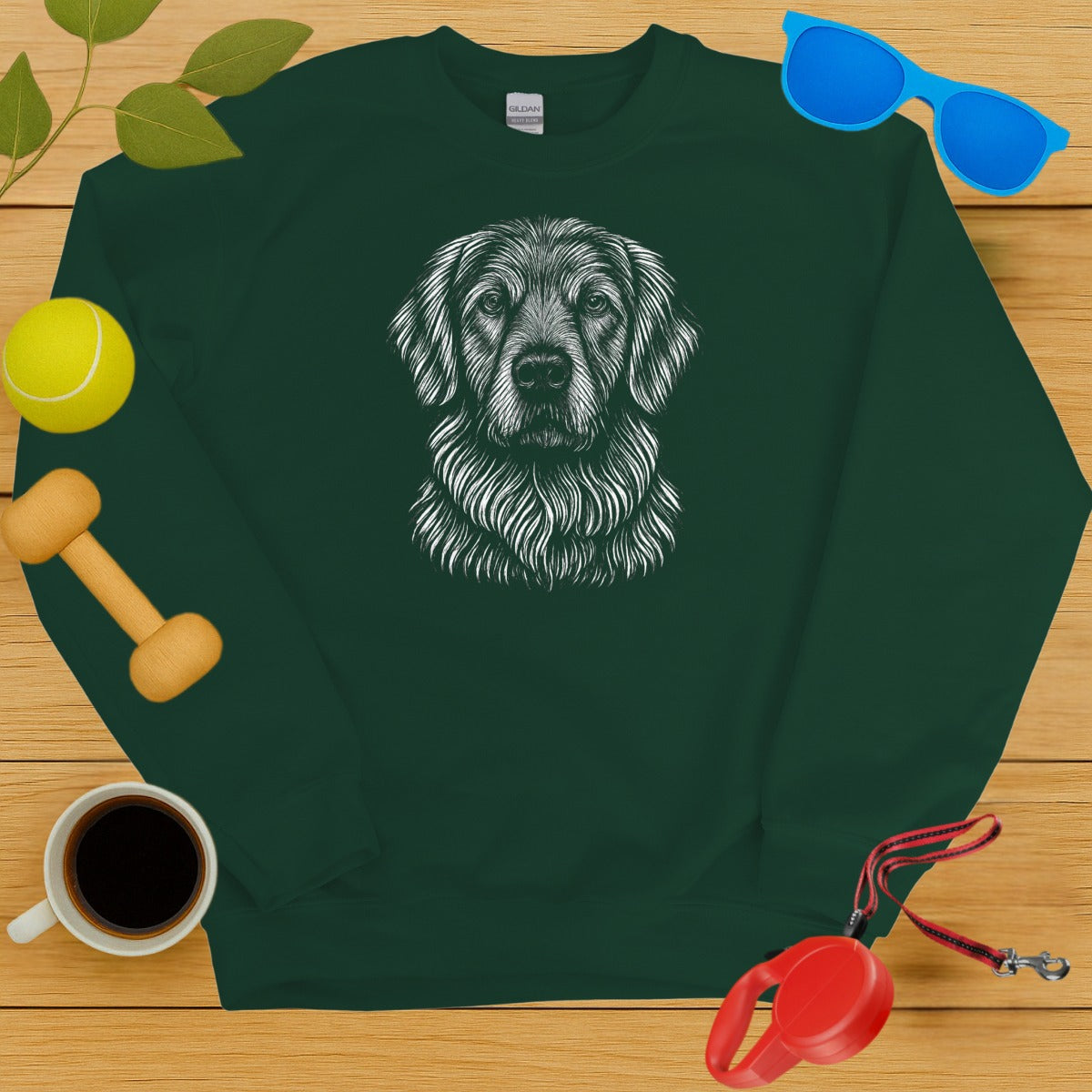 Animal Portrait of a Golden Retriever Sweatshirt