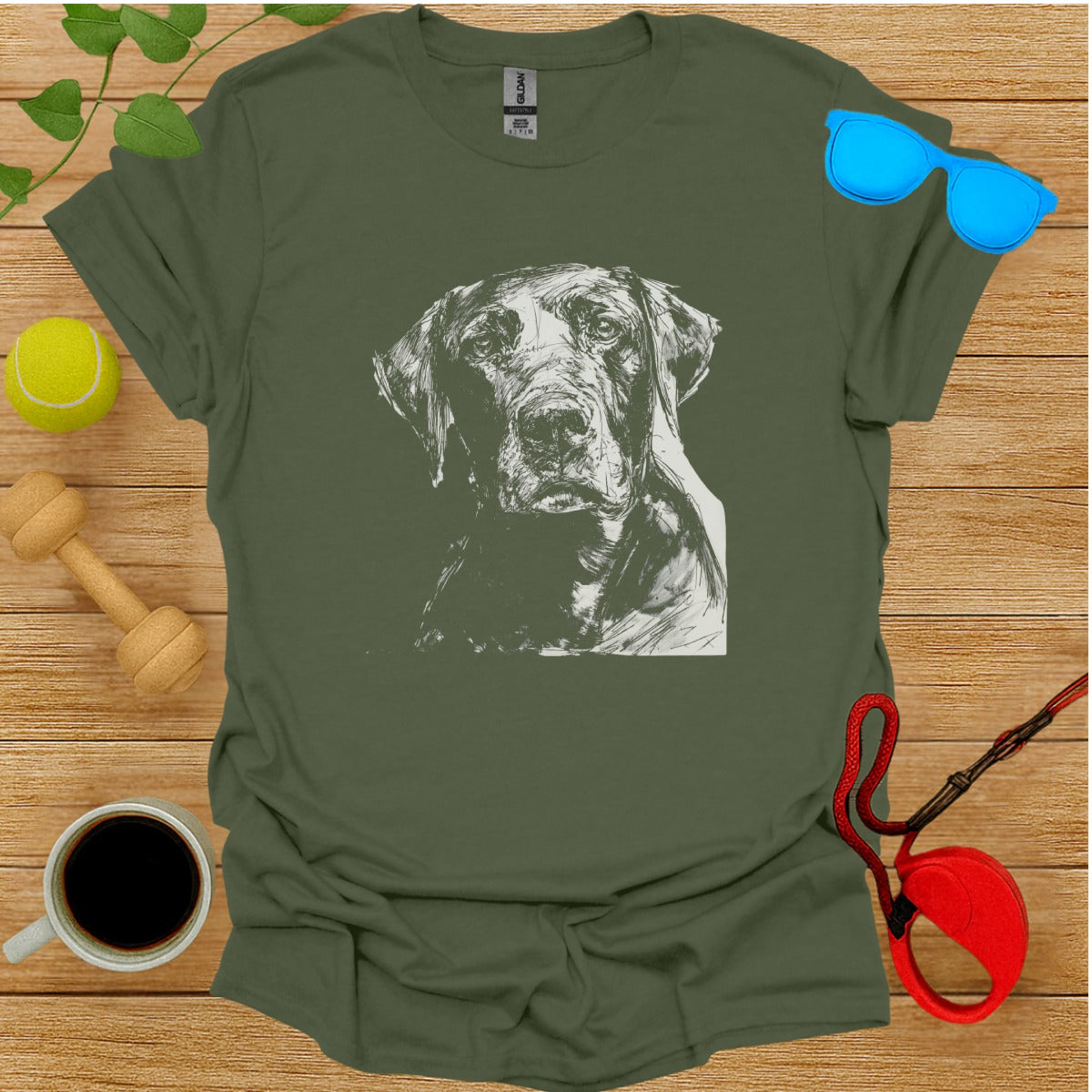 Artistic Labrador Retriever Dog Graphic T-Shirt