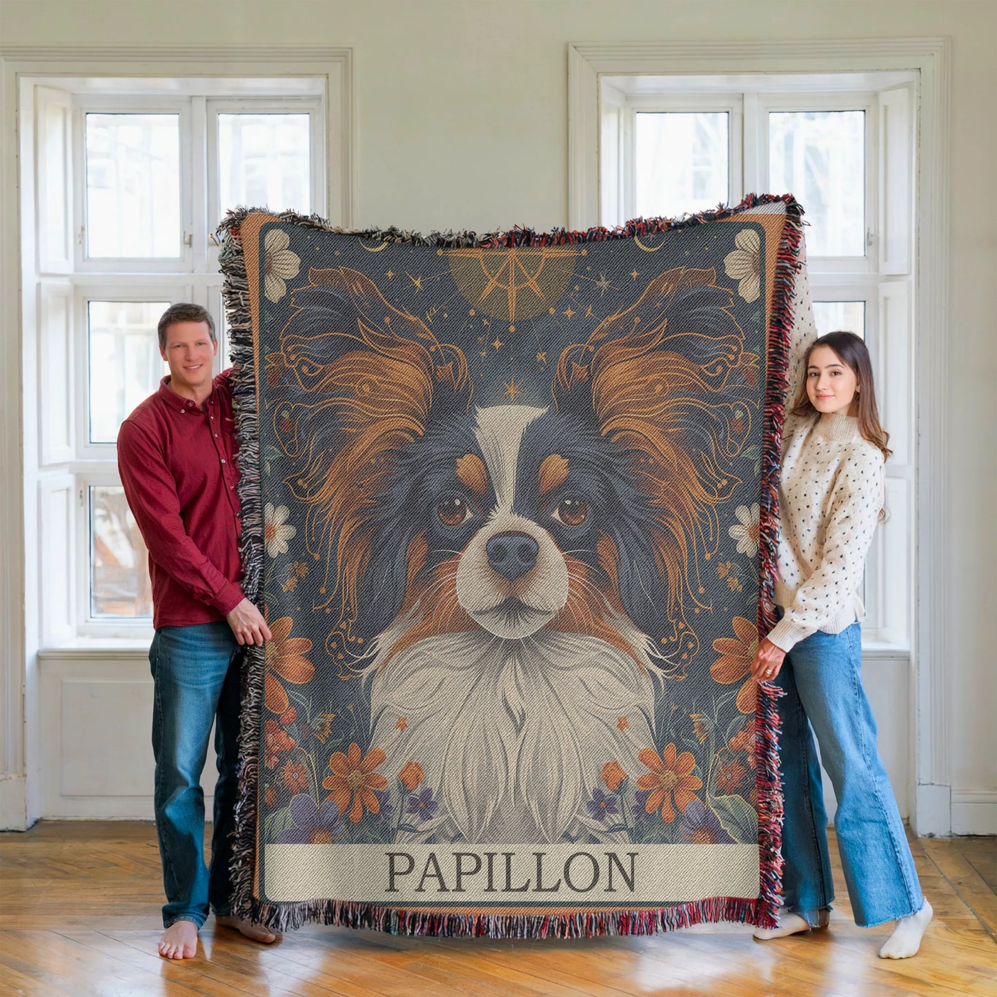 Papillon Tarot Card Woven Blanket-Critter Lane