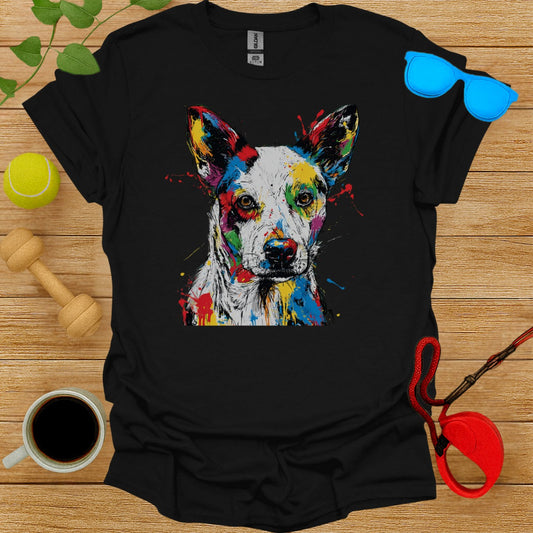 Colorful Abstract Dog Art Graphic T-Shirt Product