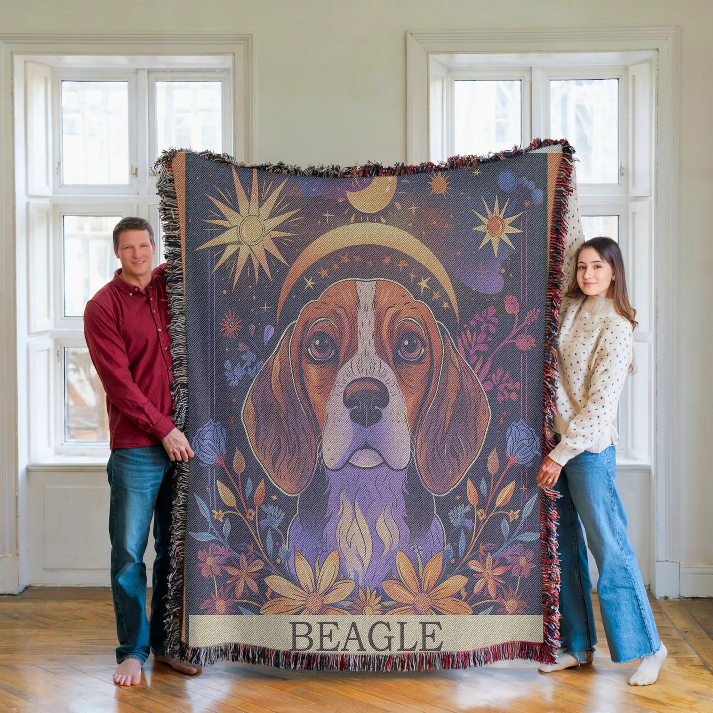 Beagle Tarot Woven Blanket-Critter Lane