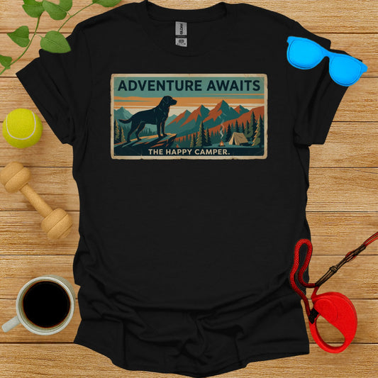 Happy Camper Badge Tee-Critter Lane