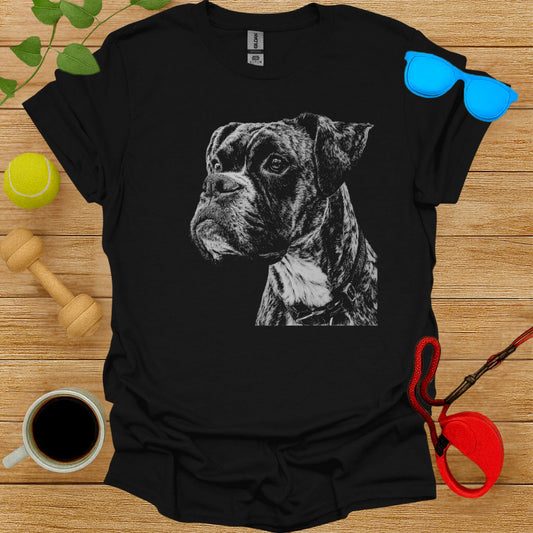 Majestic Boxer Dog Print Short Sleeve T-shirt