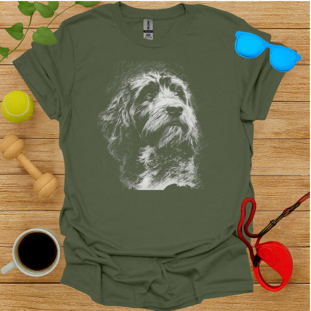 Artistic Dog Illustration Graphic Tee Product