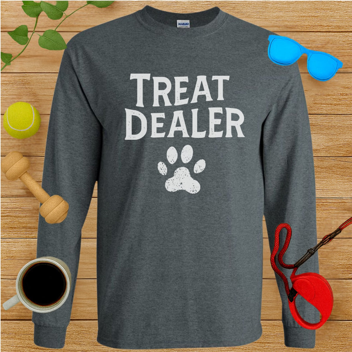 Treat Dealer Paw Print Long Sleeve Shirt
