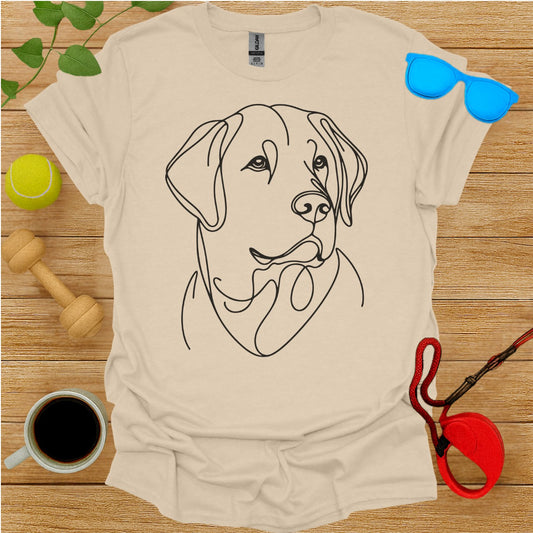 Long Haired Dog Line Art Graphic Tee product