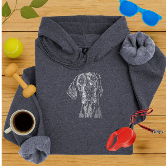Hoodie Featuring an Artistic Dog Portrait Design for You