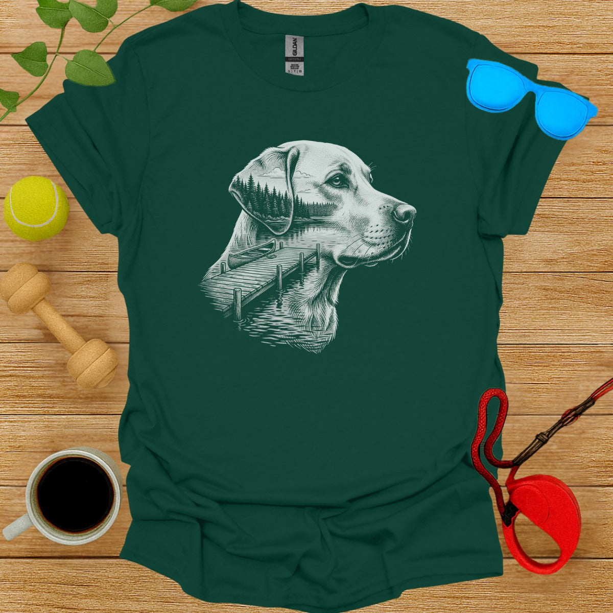 Dog Portrait Artwork Graphic T-Shirt for Pet Lovers