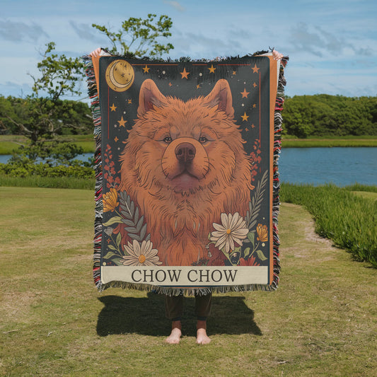 Chow Chow Tarot Woven Blanket-Critter Lane