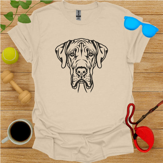 Great Dane Head Graphic Art Tee for Dog Lovers