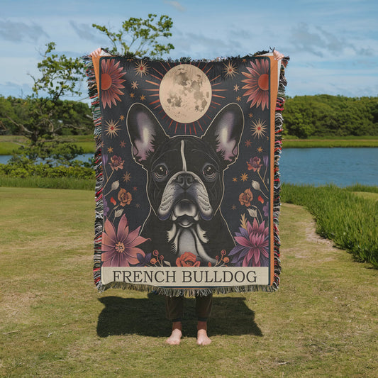 French Bulldog Tarot Card Woven Blanket-Critter Lane