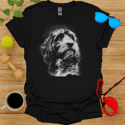 Artistic Dog Portrait Graphic T-shirt for Dog Lovers