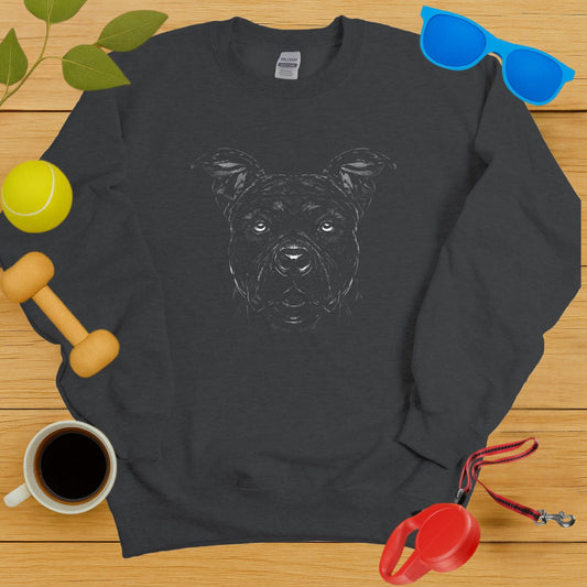 Black Dog Graphic Sweatshirt for Dog Lovers