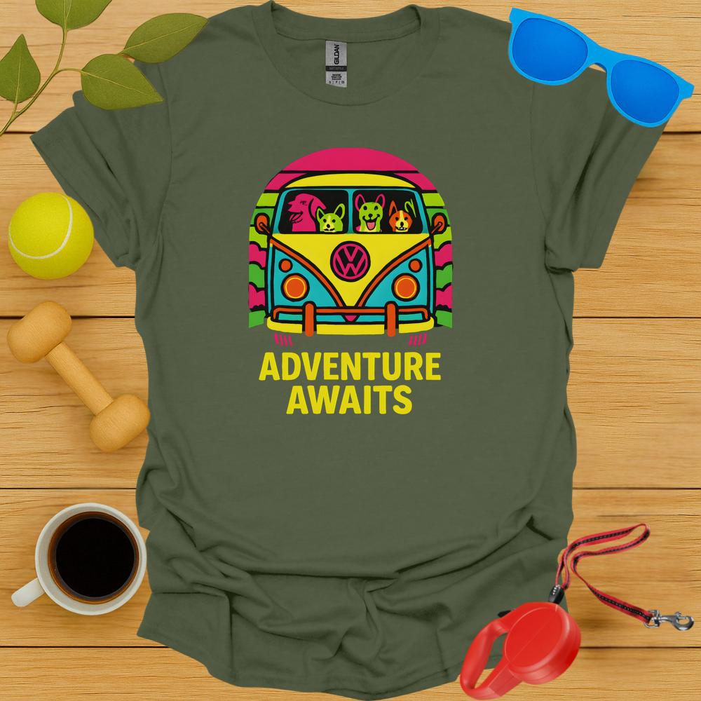 Adventure Awaits Vibrant Tee