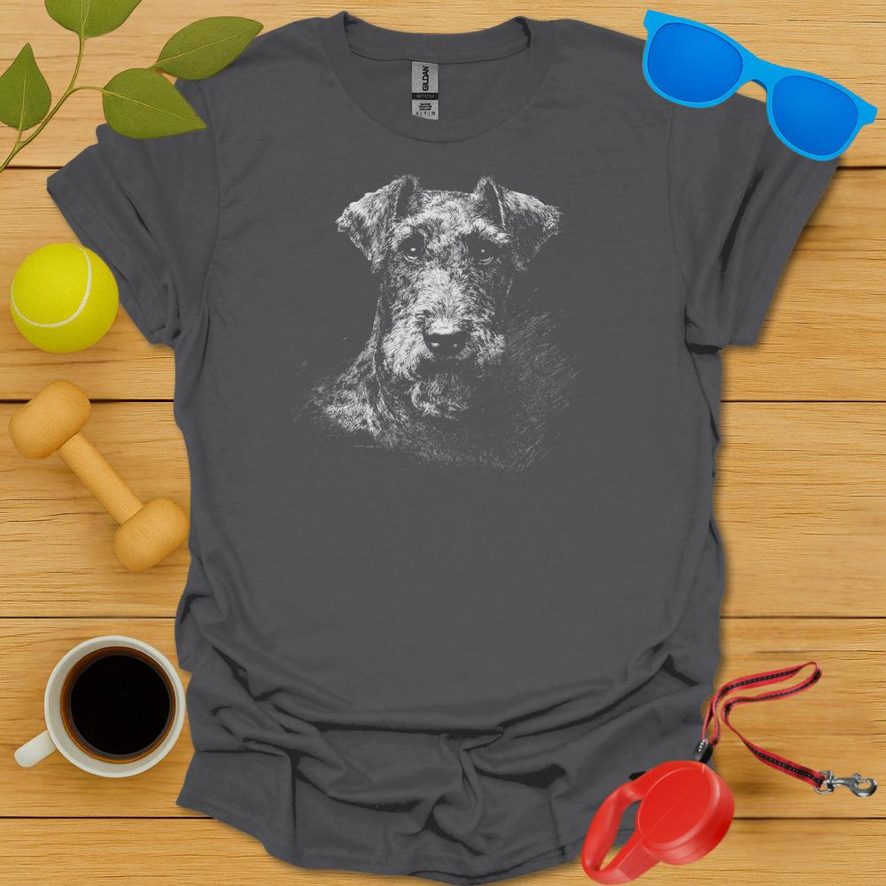 Airedale Portrait Sketch Tee