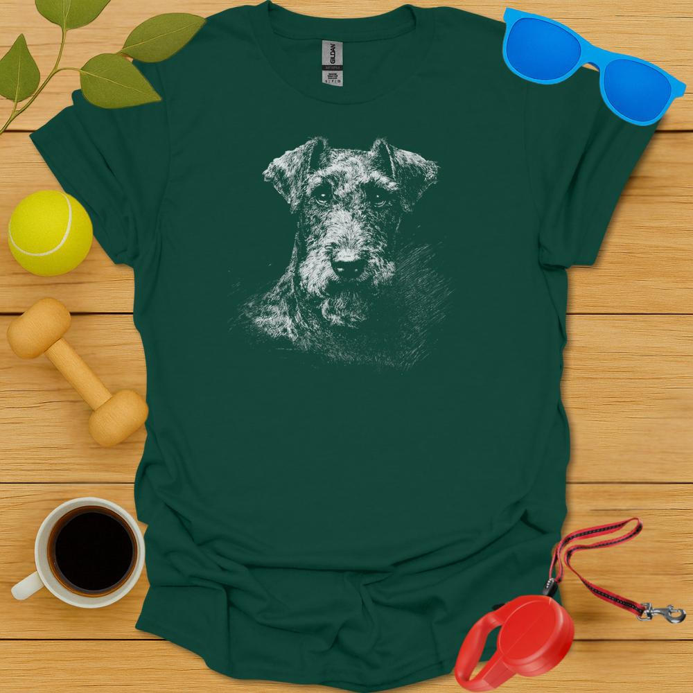 Airedale Portrait Sketch Tee