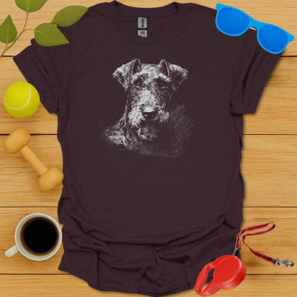 Airedale Portrait Sketch Tee
