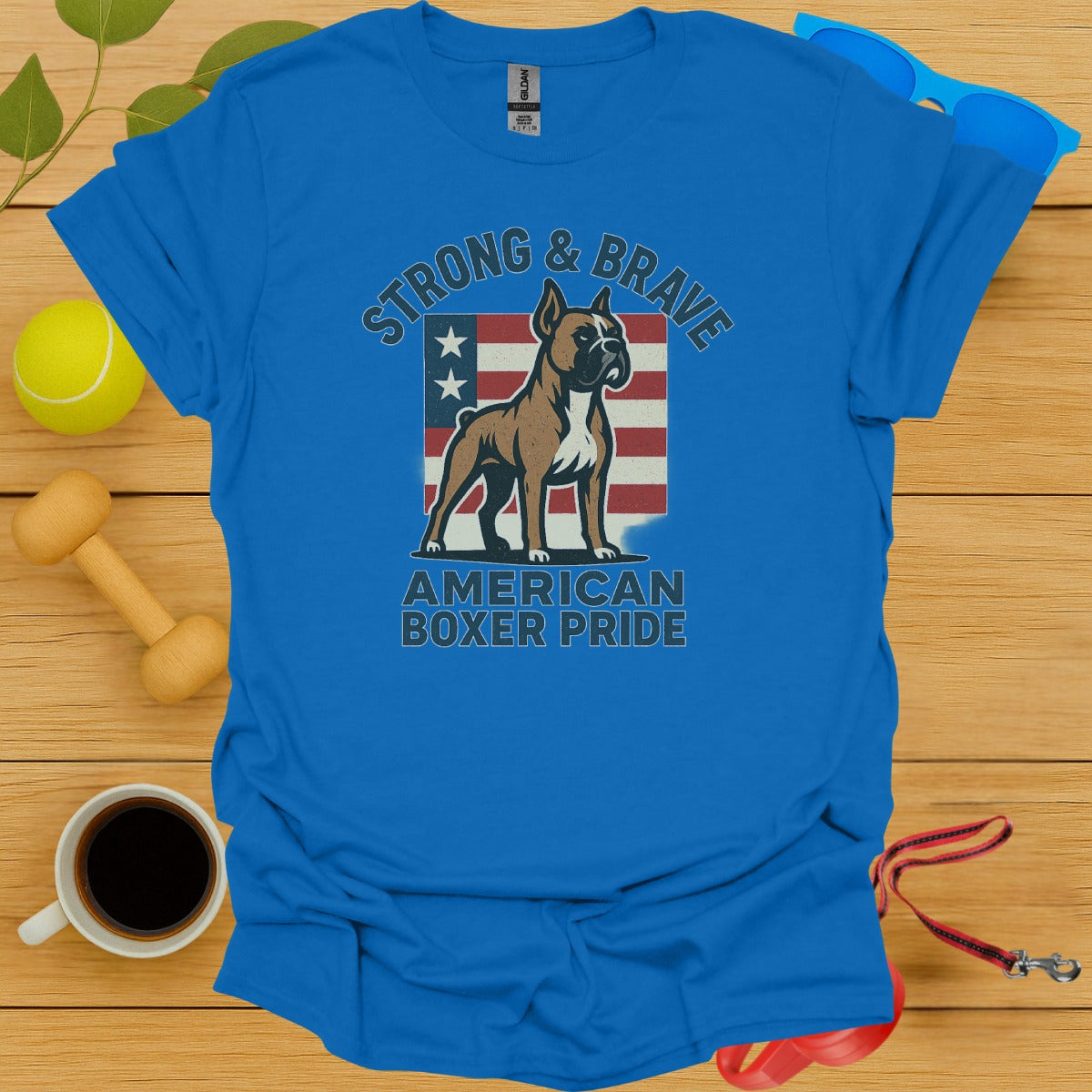 Strong Brave American Boxer Pride Graphic Shirt product