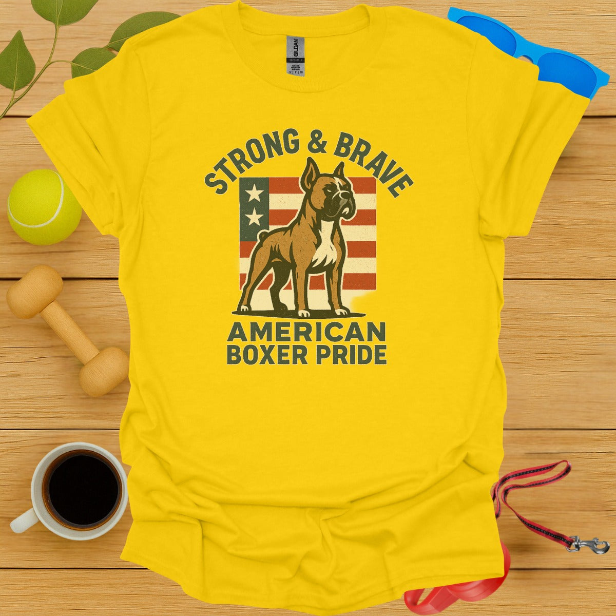 Strong and Brave American Boxer Pride T-shirt product