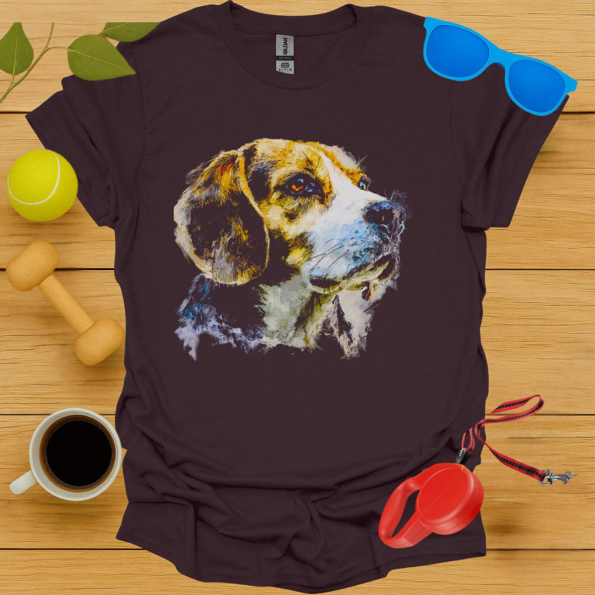Colorful Artistic Beagle Print Design T-shirt product type