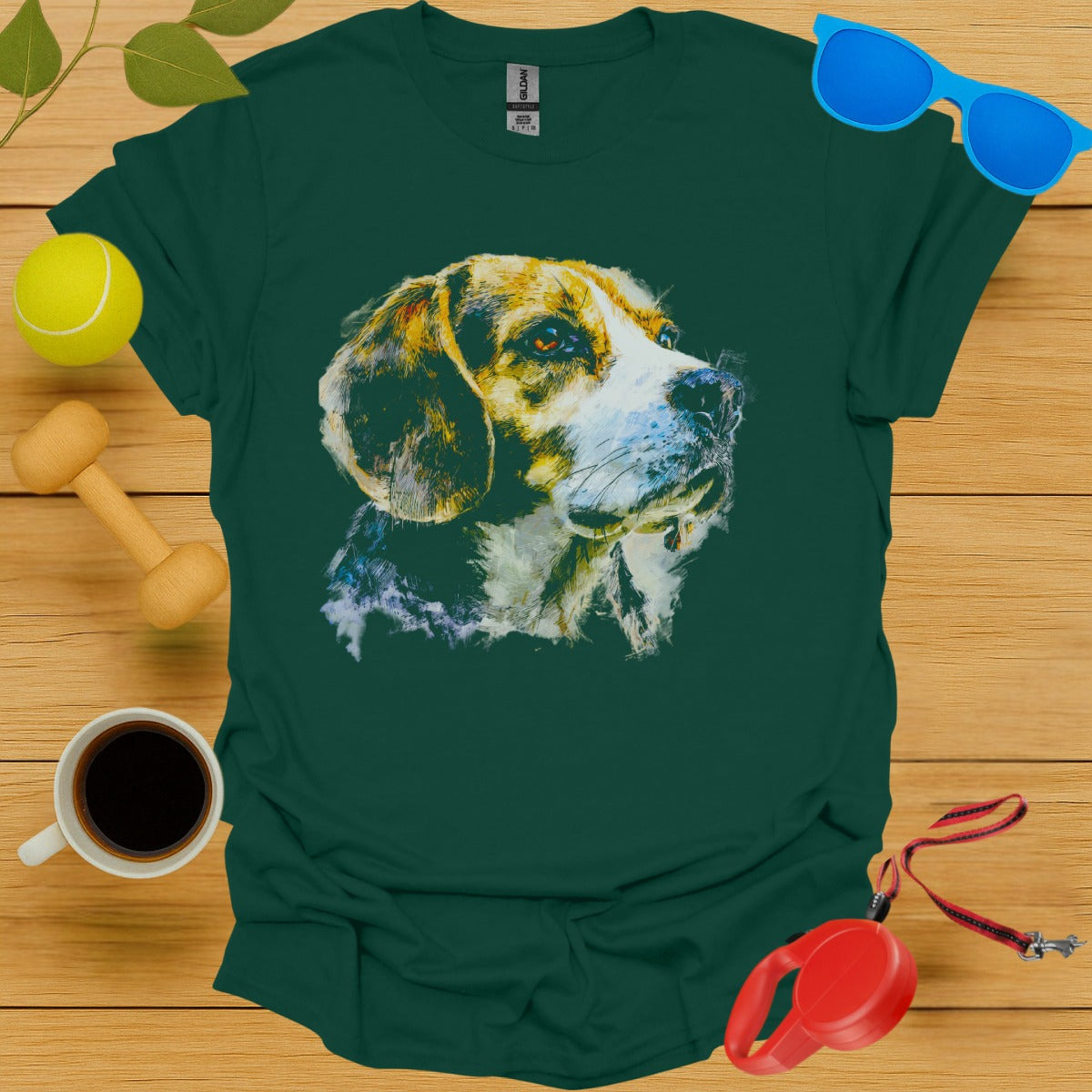 Hand Painted Lifelike Beagle Dog Print Shirt product type