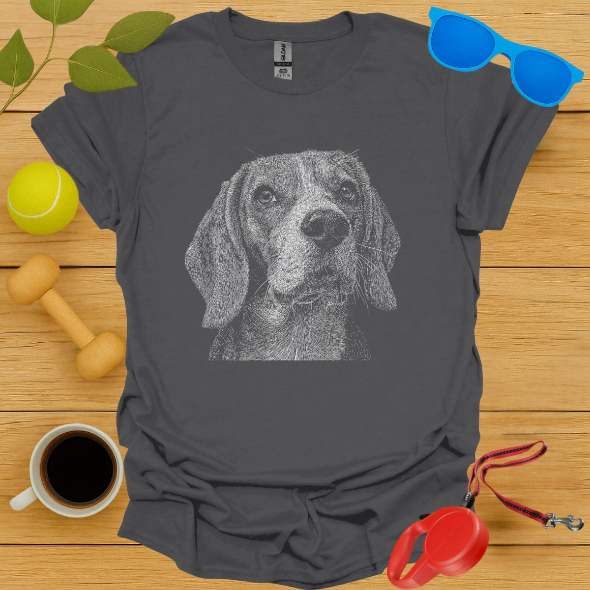 Unique Hand Drawn Dog Graphic Tee Shirt product type