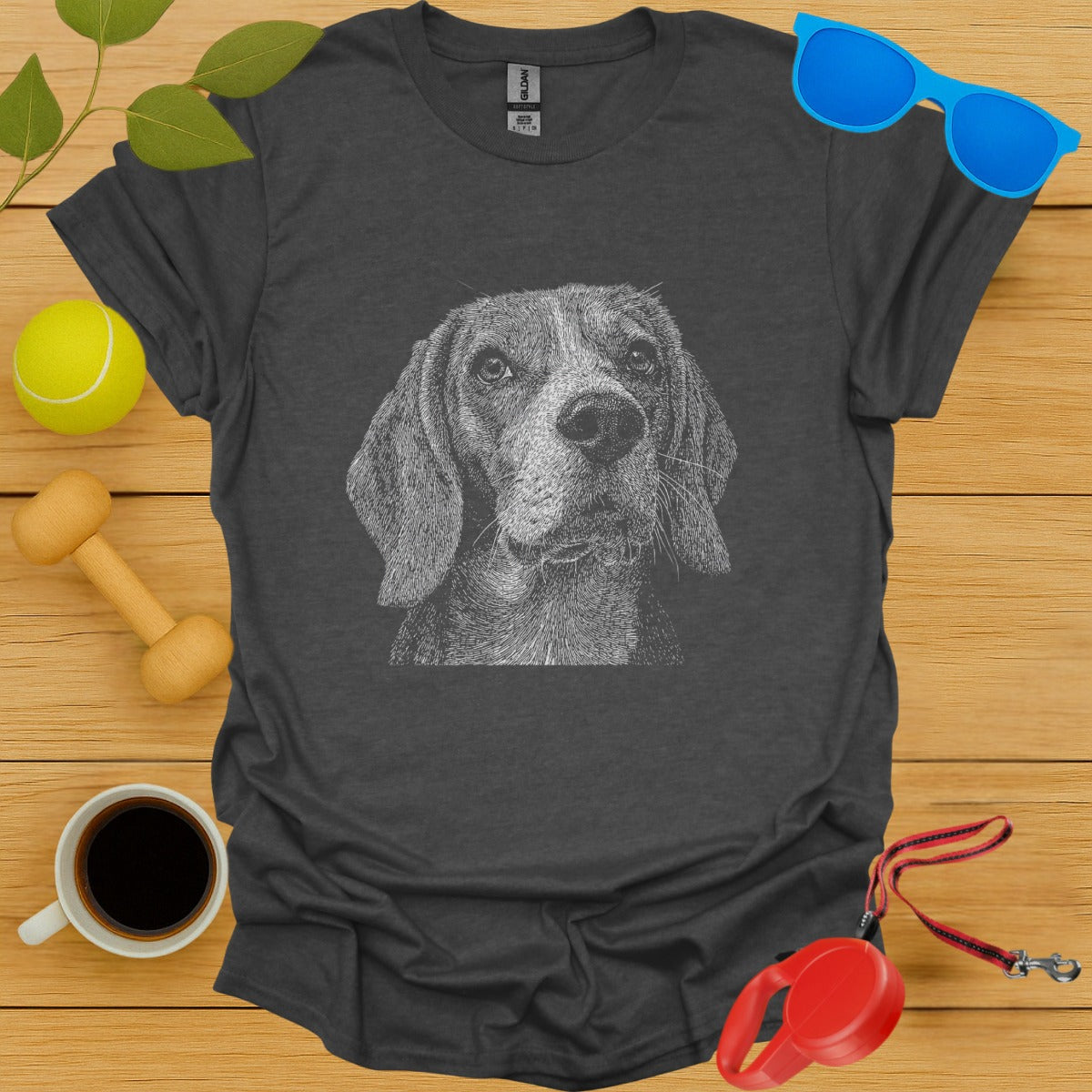 Realistic Beagle Dog Print Graphic T-shirt product type