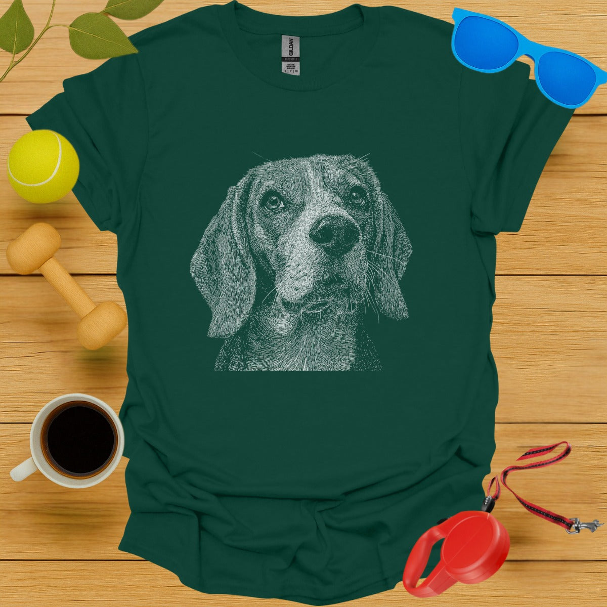 Dog Sketch Artistic Graphic Tee Shirt product type
