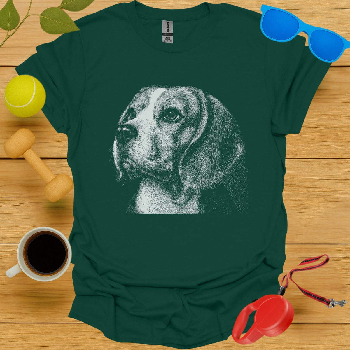 Realistic Beagle Graphic Print Short Sleeve Shirt product type