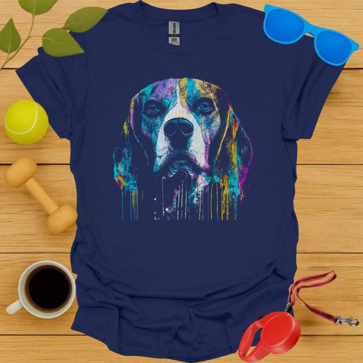 Vibrant Colorful Dog Graphic Design T-Shirt product