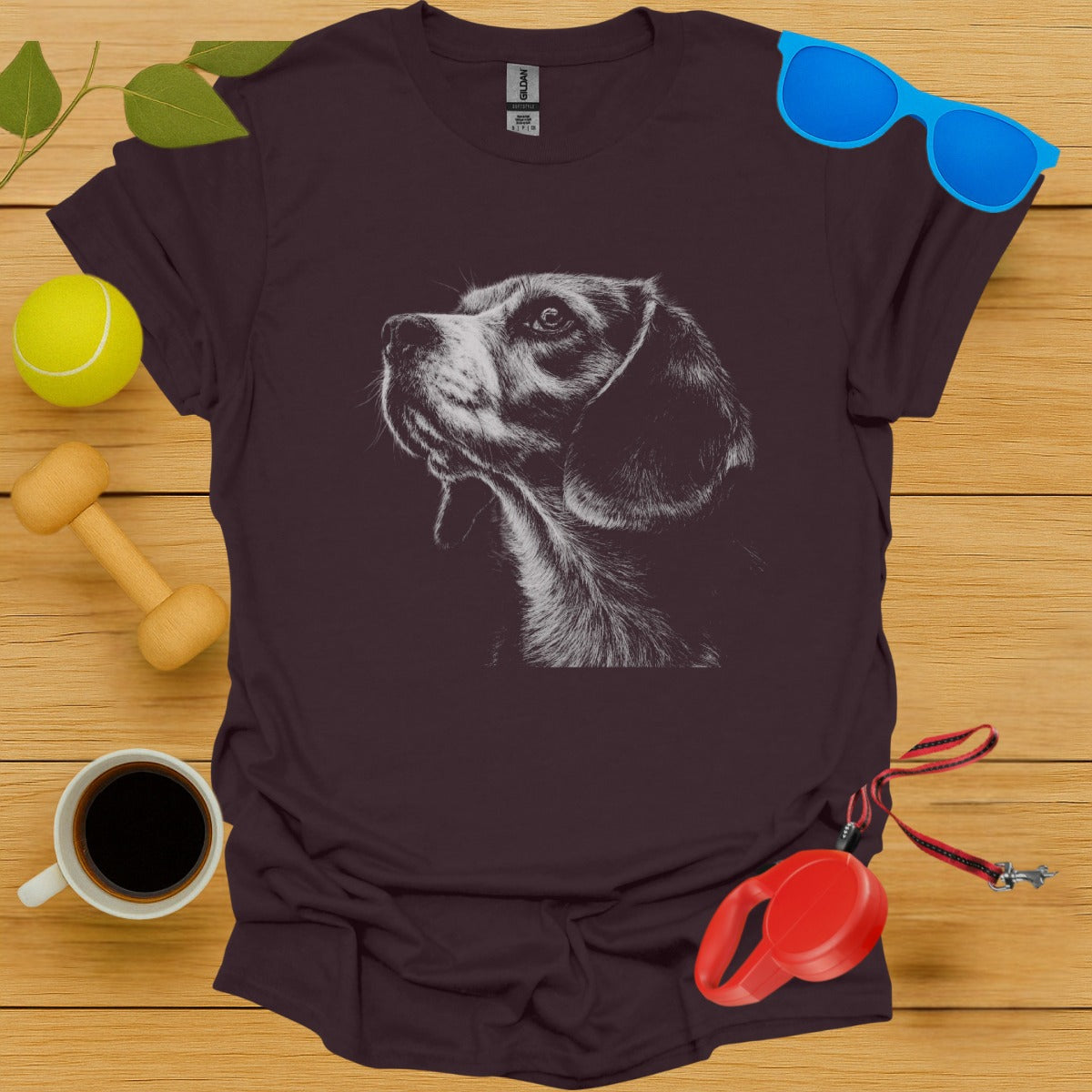 Colorful dog graphic comfortable tee shirt product type