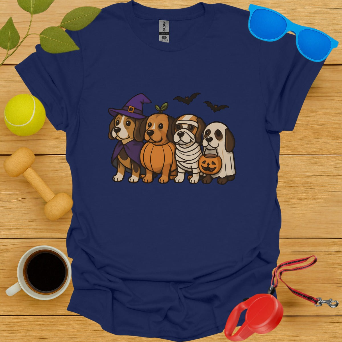Cute Dogs in Halloween Costumes Dogs T-Shirt product