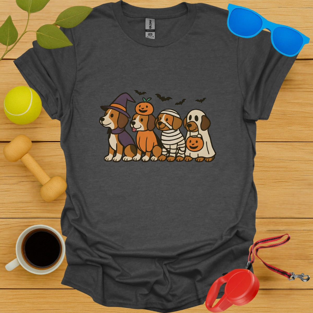 Cute Halloween Dogs Graphic Tee Shirt product