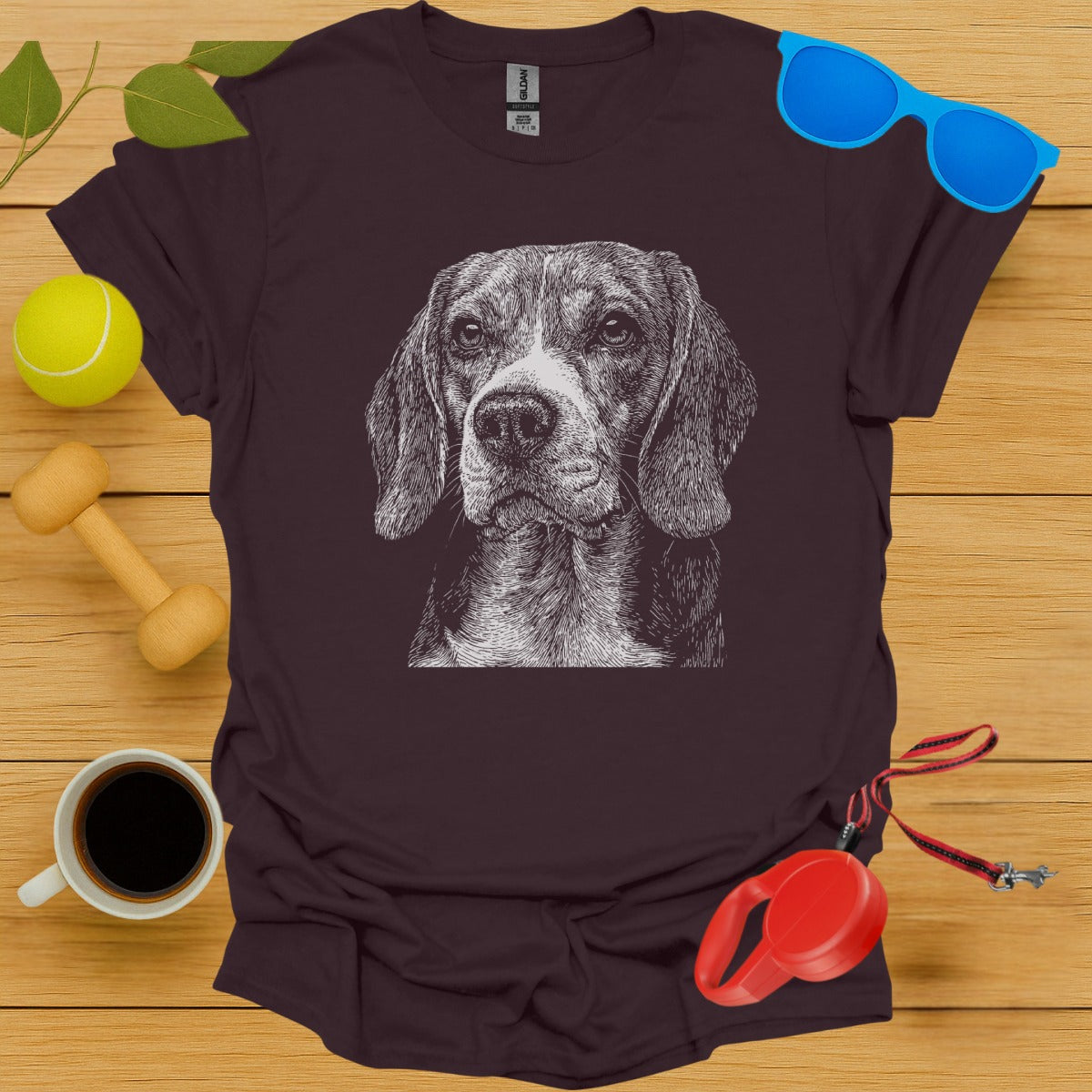 Realistic Dog Illustration Graphic T-Shirt product type