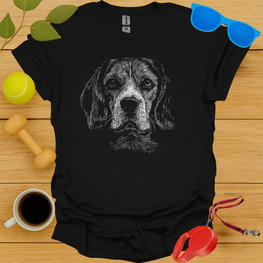 Beagle Monochrome Portrait Tee