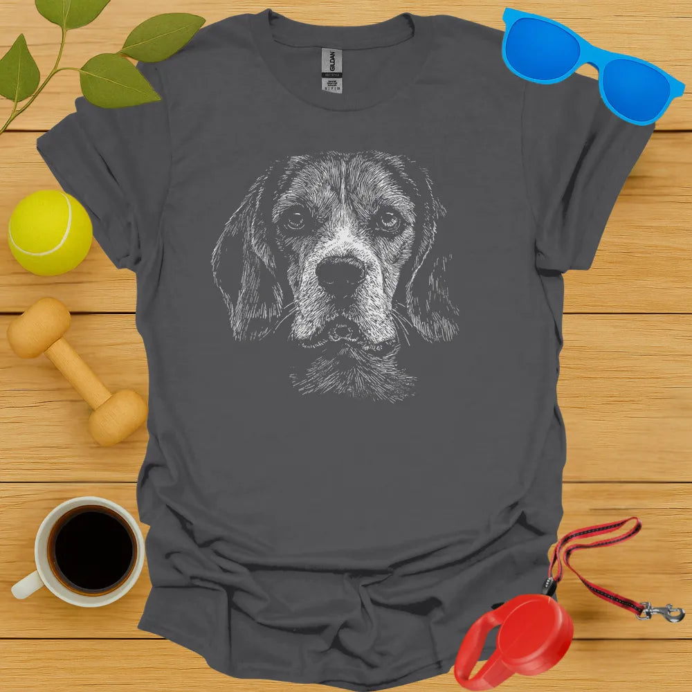 Beagle Monochrome Portrait Tee