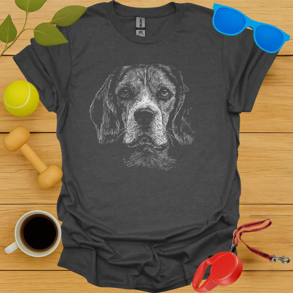 Beagle Monochrome Portrait Tee