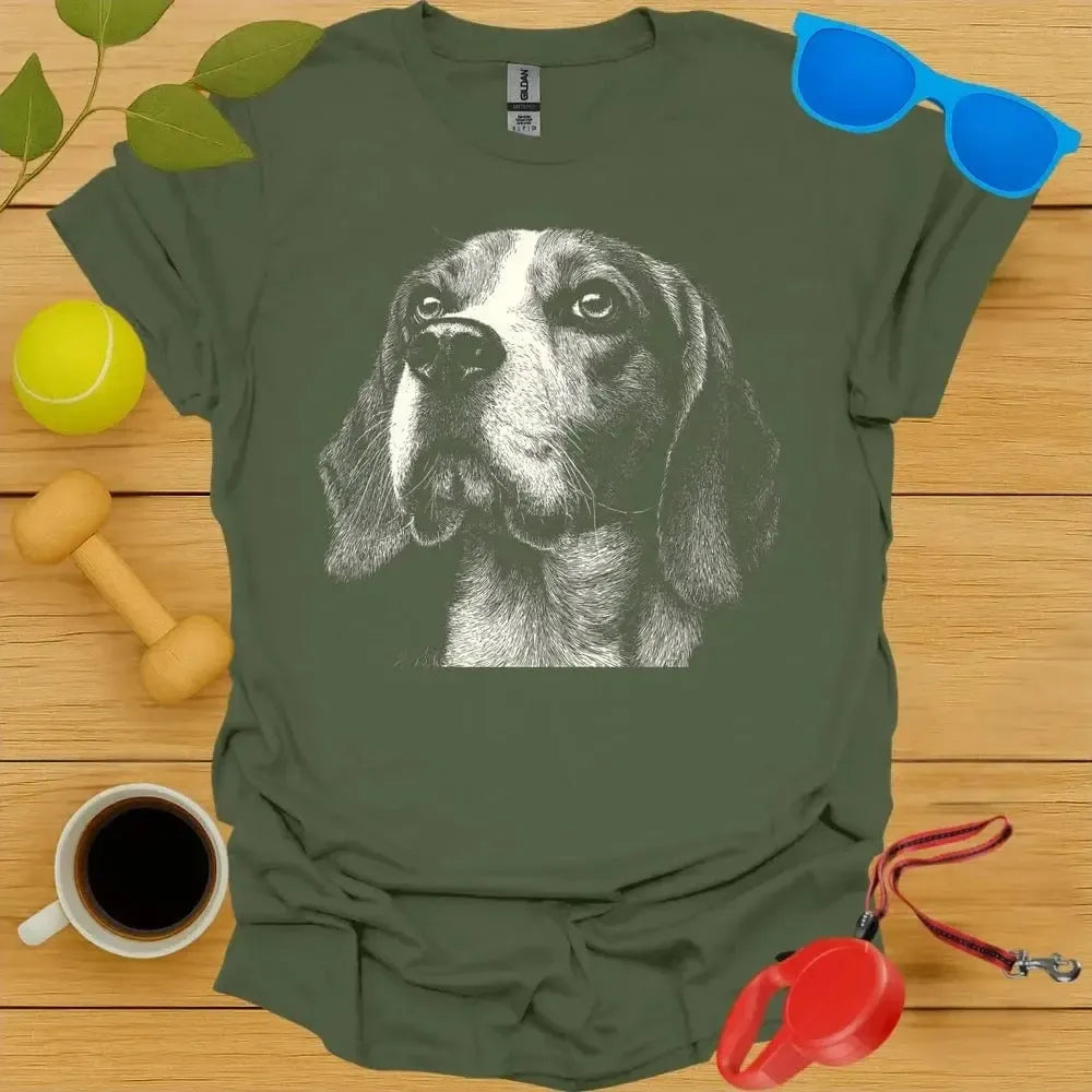 Beagle Monochrome Portrait Tee