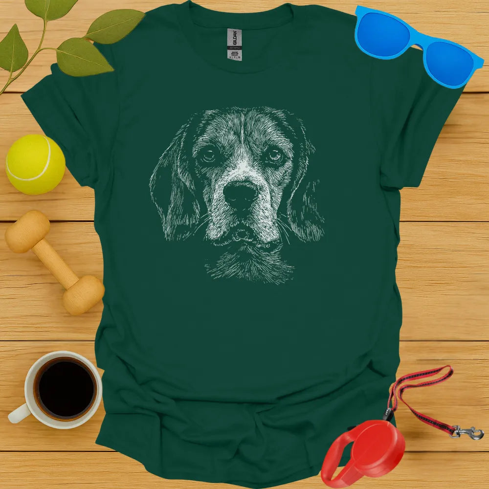 Beagle Monochrome Portrait Tee