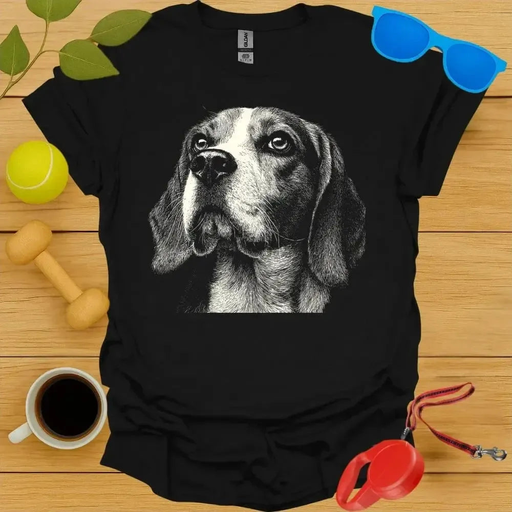 Beagle Monochrome Portrait Tee