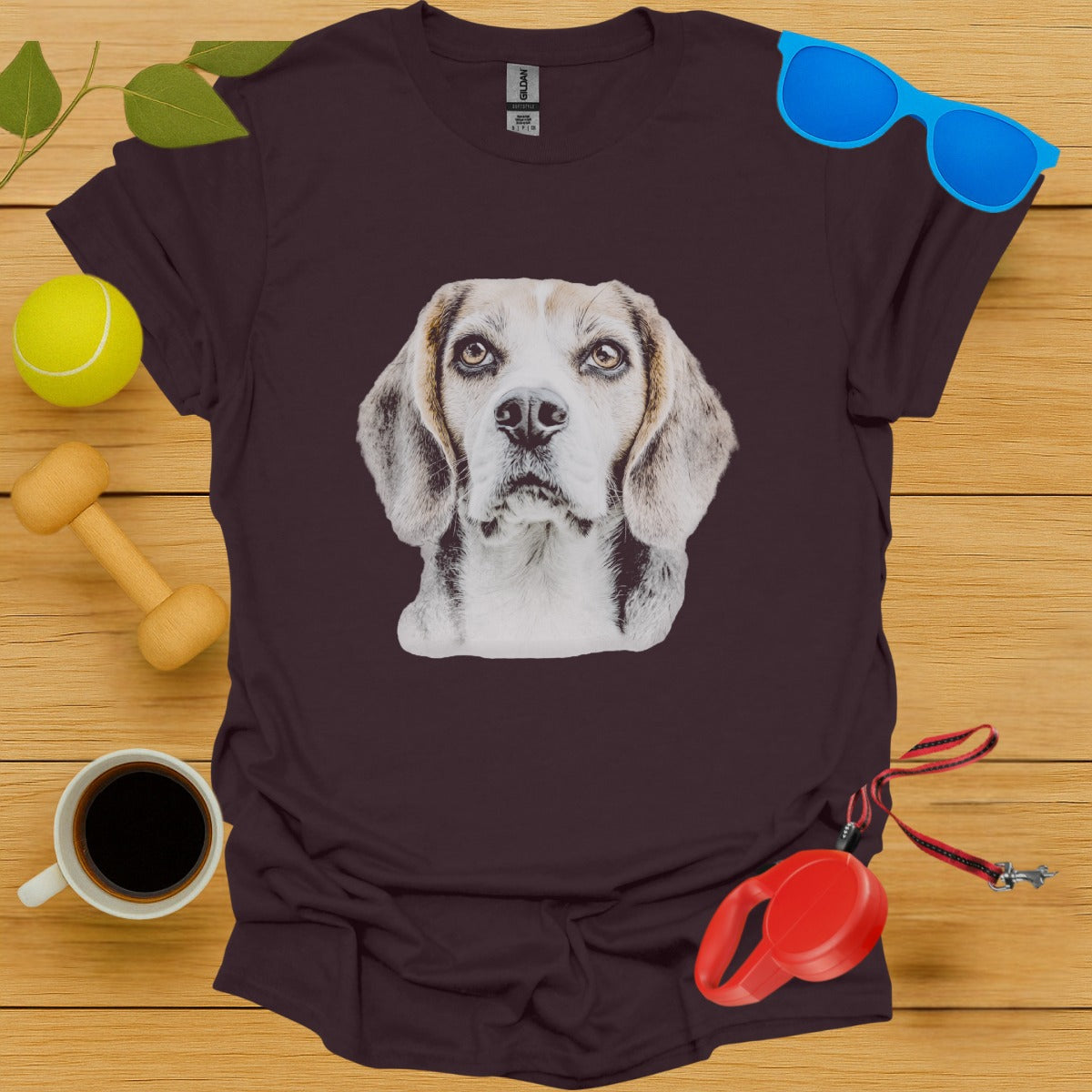 Beagle Face Print Casual Wear T-Shirt product