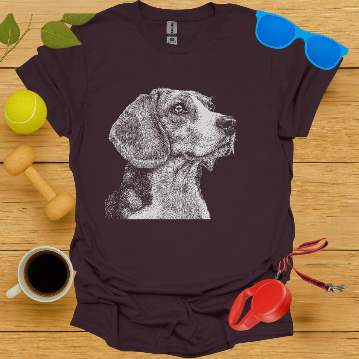 Hand Drawn Dog T-Shirt for Animal Lovers product type