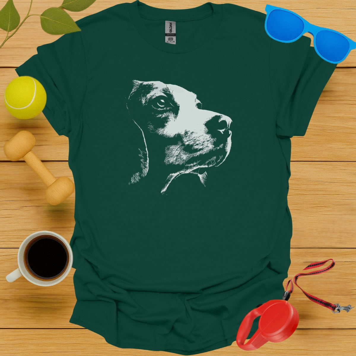 Stylish Dog Print Graphic Tee Perfect Casual Product Type