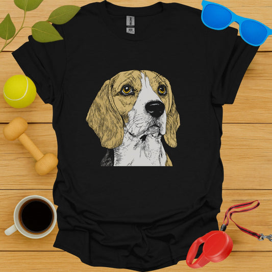 Adorable Dog Print Black T-Shirt for Casual Wear product type
