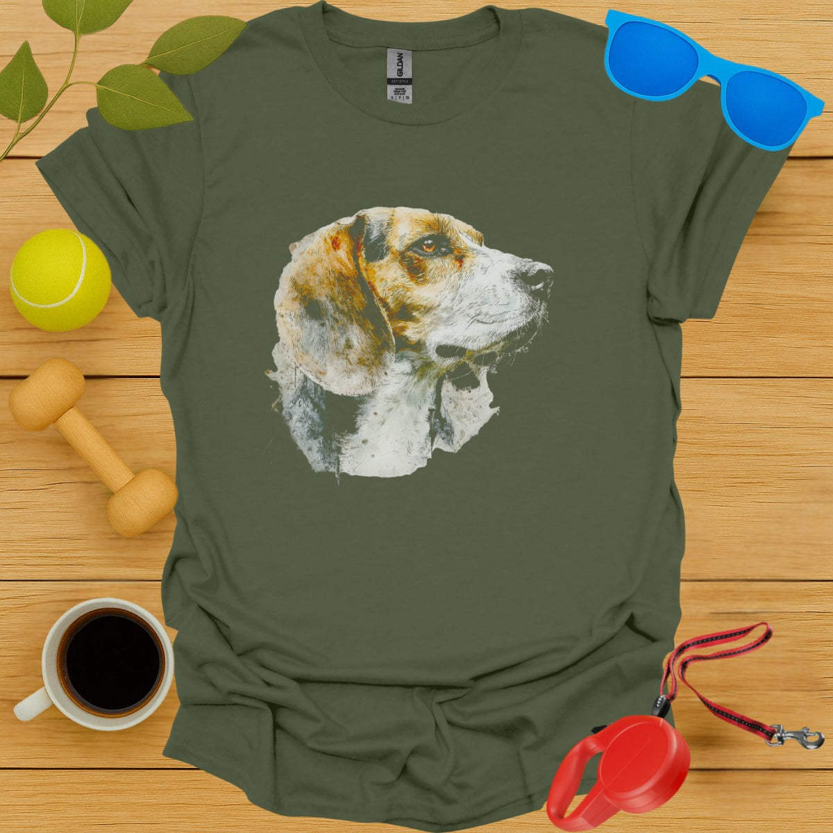 Beagle Dog Graphic Print T-Shirt Casual Wear Product