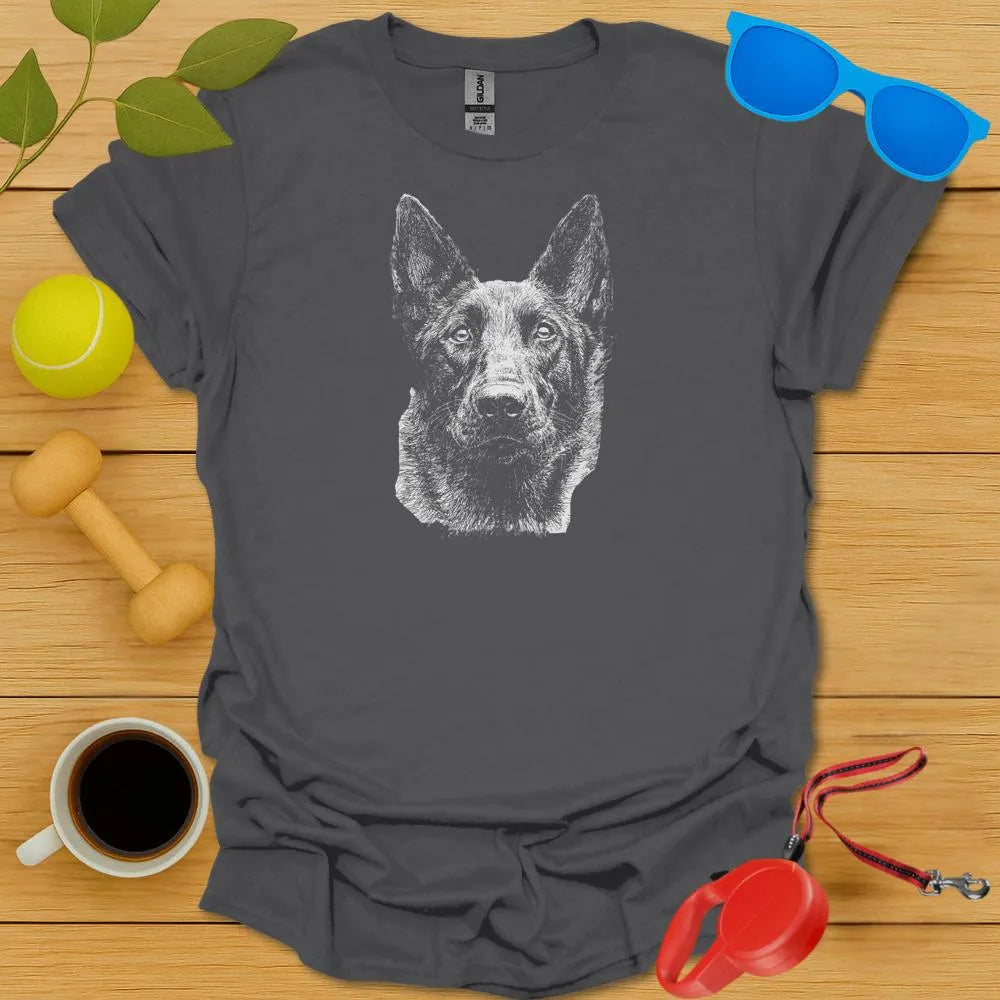 Belgian Malinois Portrait Tee Png