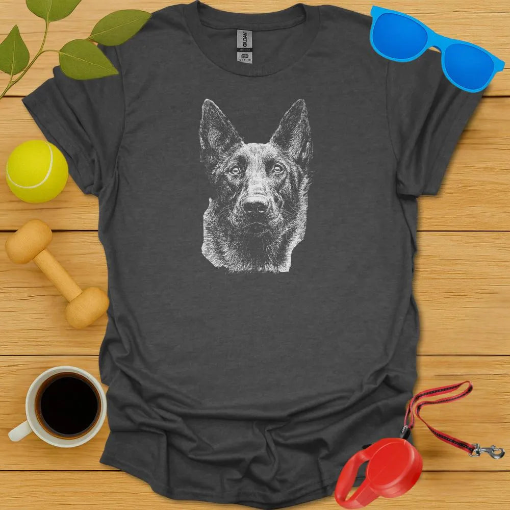 Belgian Malinois Portrait Tee Png