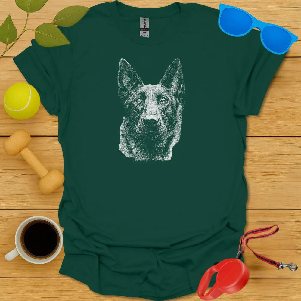 Belgian Malinois Portrait Tee Png