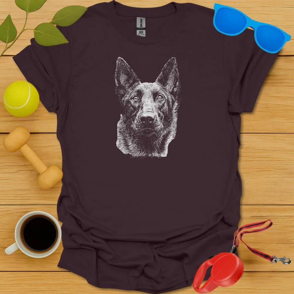 Belgian Malinois Portrait Tee Png